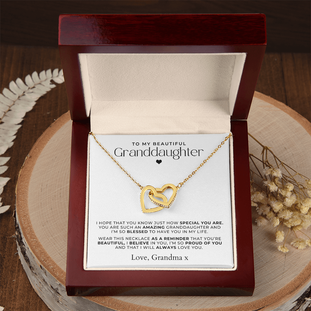 Granddaughter Necklace + Message Card Gift