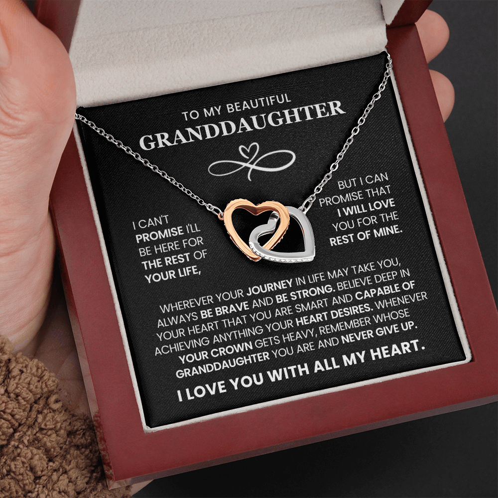 To My Granddaughter Necklace + Message Gift