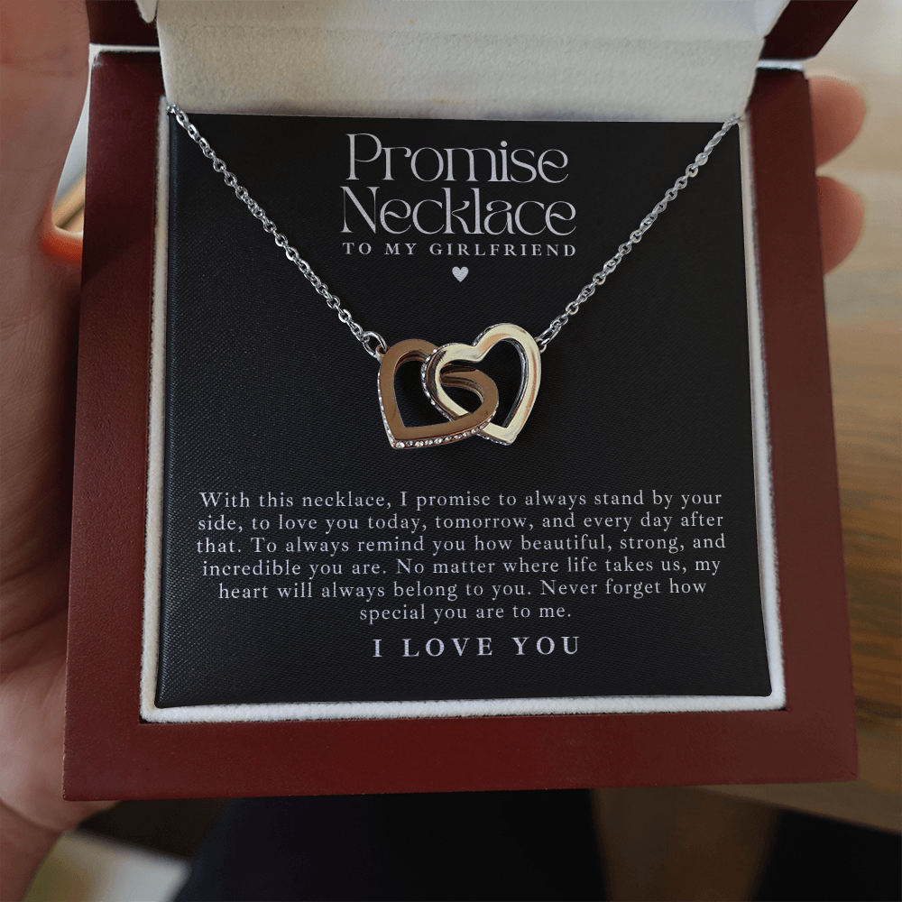 Promise Necklace To My Girlfriend - Interlocking Hearts