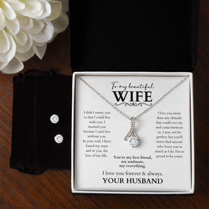 To My Wife - Necklace & Earring Gift Set