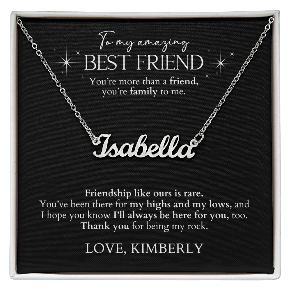 To My Amazing Best Friend - Personalized Name Necklace