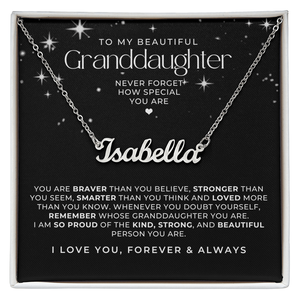 To My Beautiful Granddaughter Necklace Gift