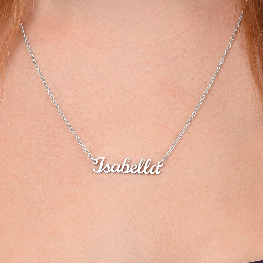 Name Necklace Gift For Granddaughter - Never Forget