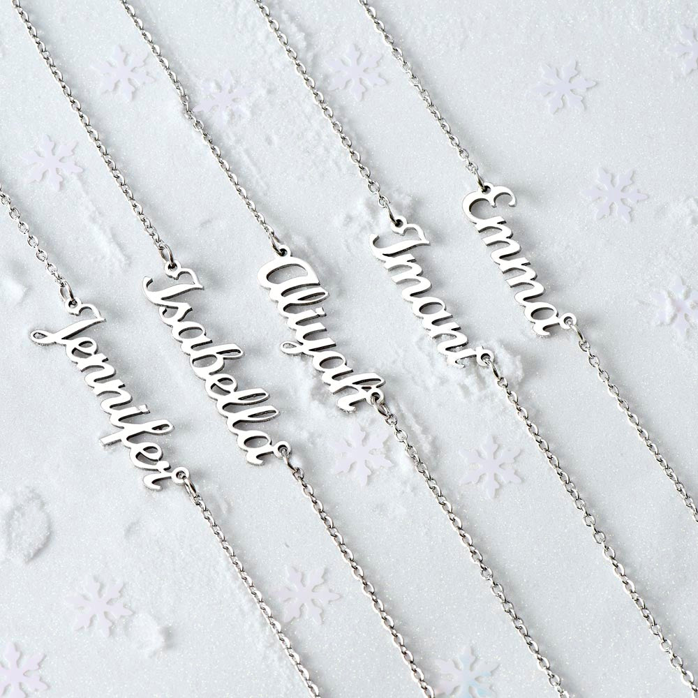 Happy Galentine's Day - Name Necklace Gift + Message