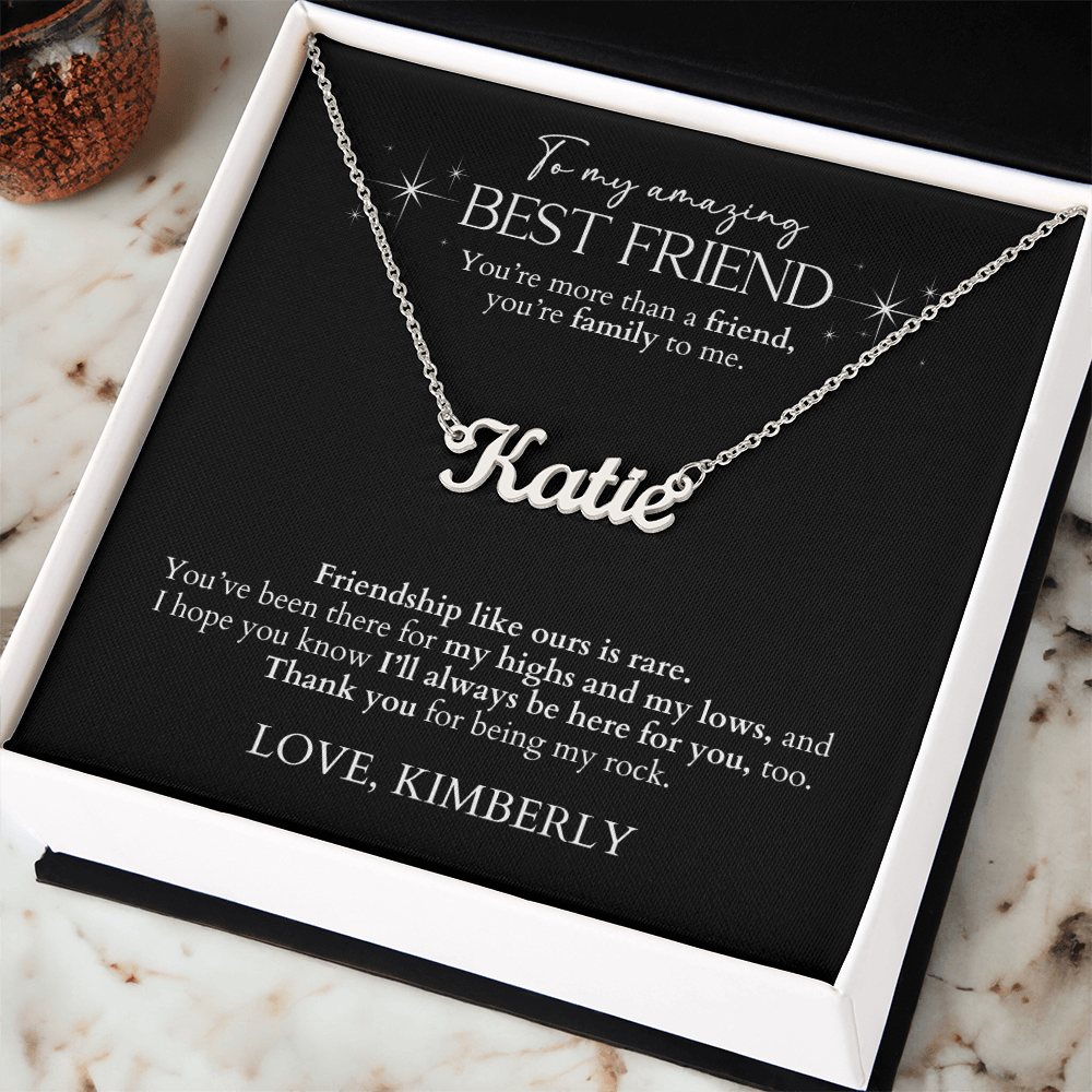 To My Amazing Best Friend - Personalized Name Necklace