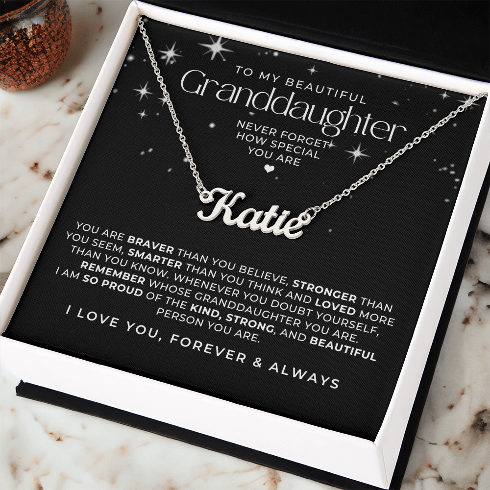 To My Beautiful Granddaughter Necklace Gift