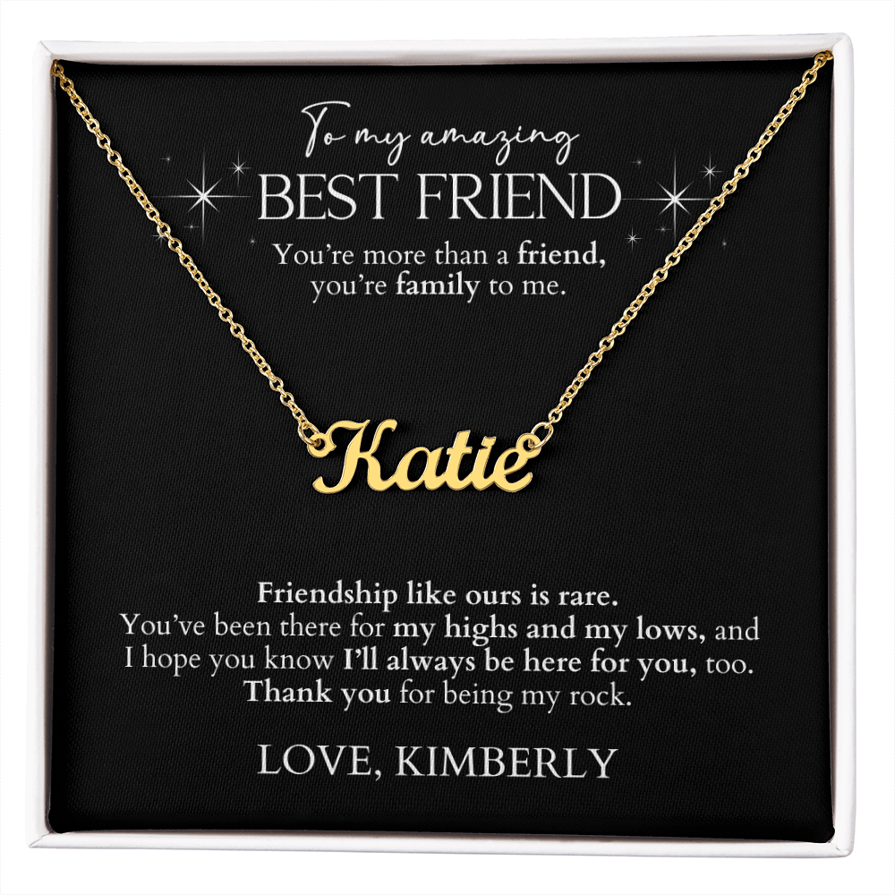 To My Amazing Best Friend - Personalized Name Necklace