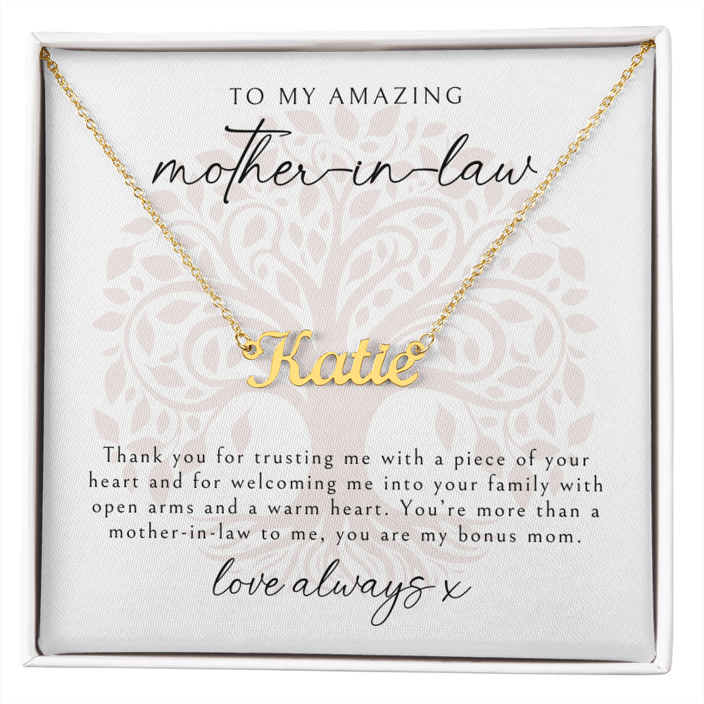 Personalized Gold Necklace Gift To My Mother-in-law