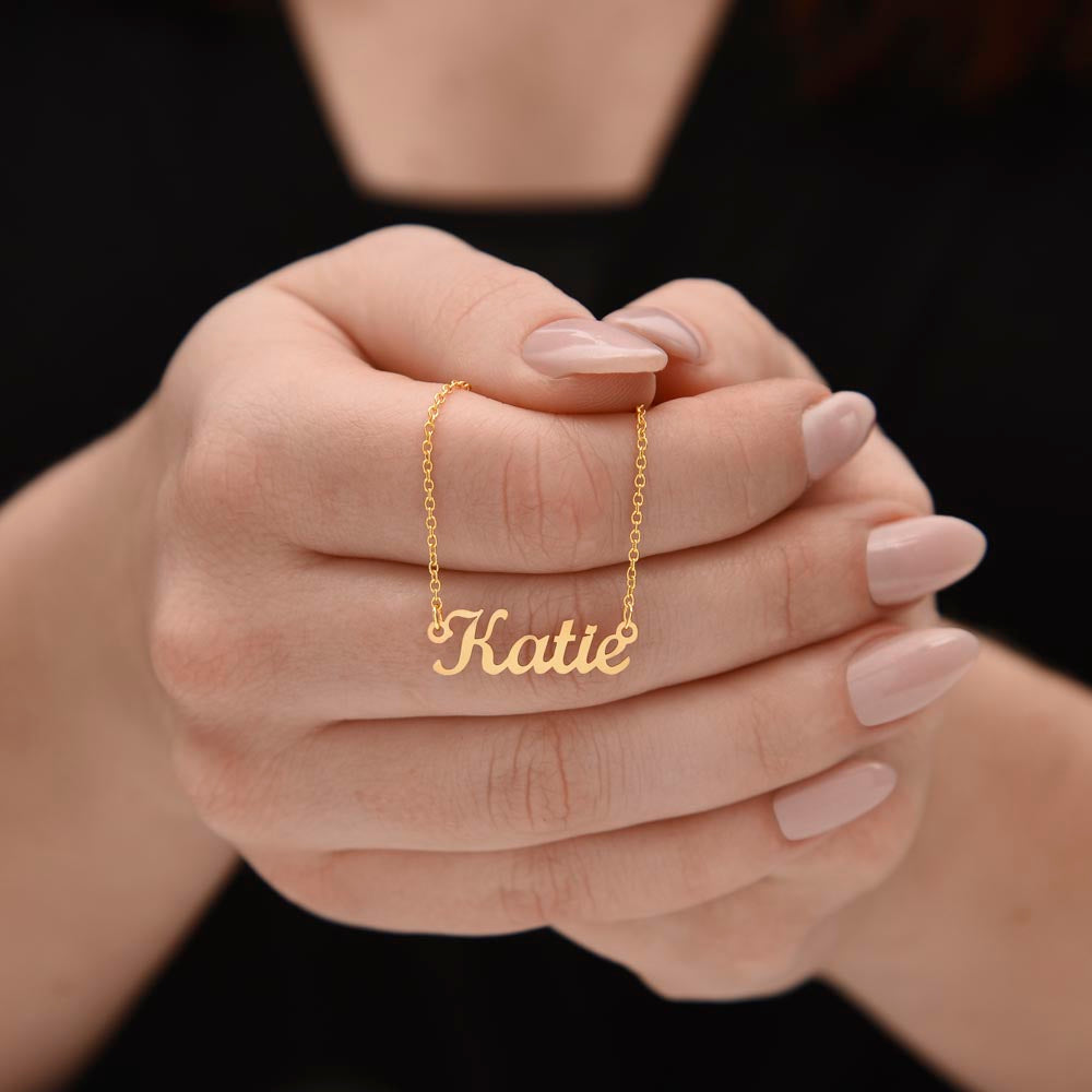 Happy Galentine's Day - Name Necklace Gift + Message