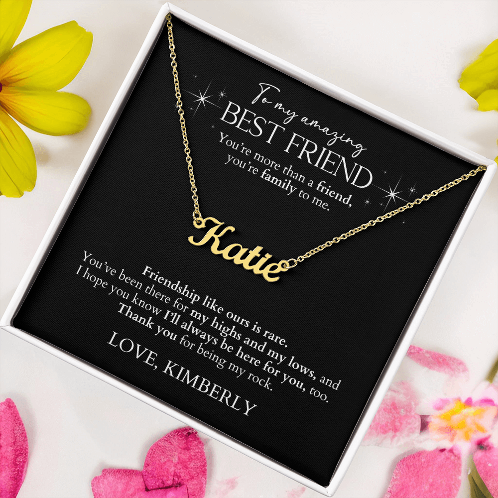 To My Amazing Best Friend - Personalized Name Necklace