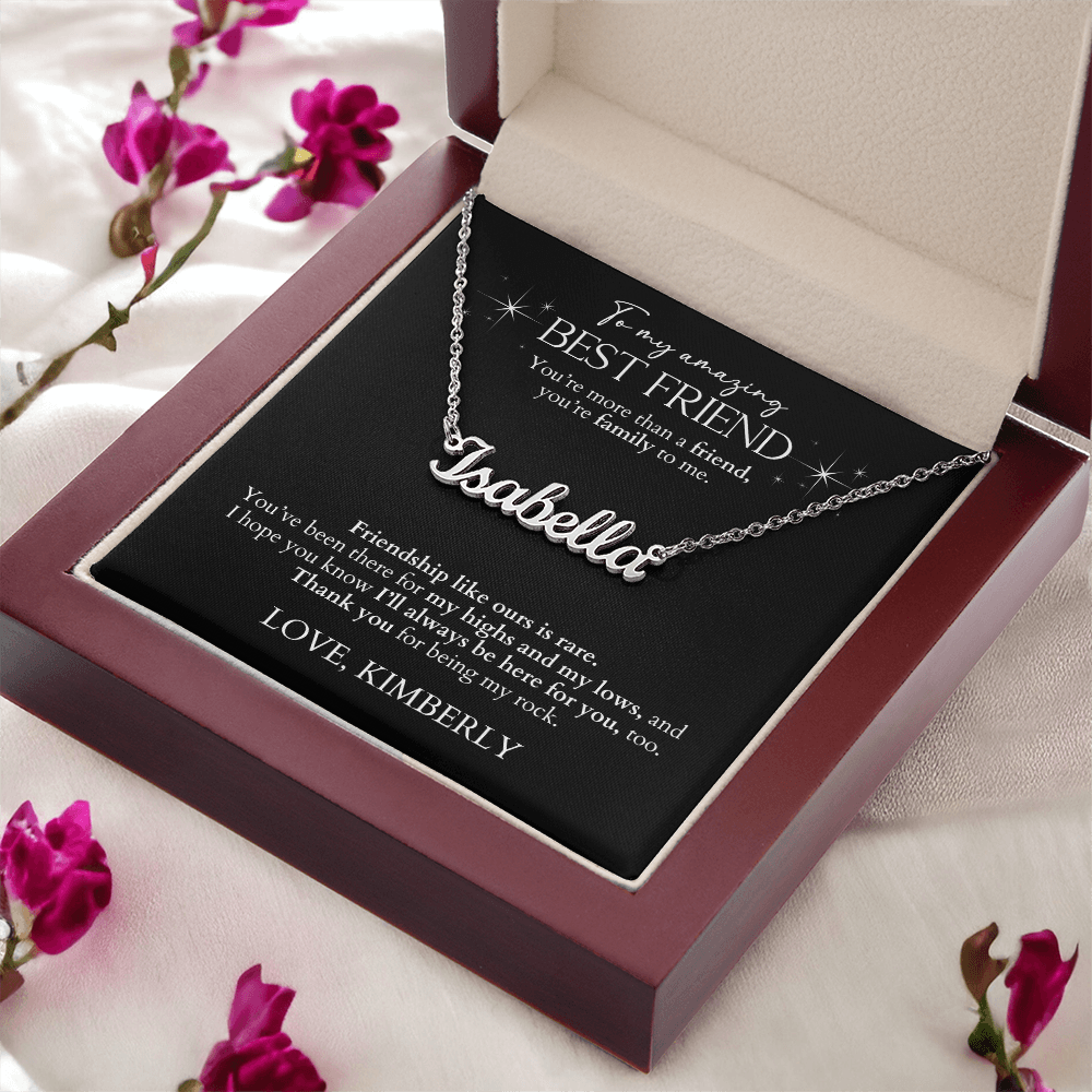 To My Amazing Best Friend - Personalized Name Necklace