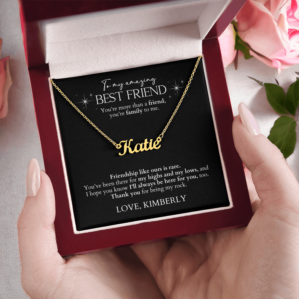 To My Amazing Best Friend - Personalized Name Necklace