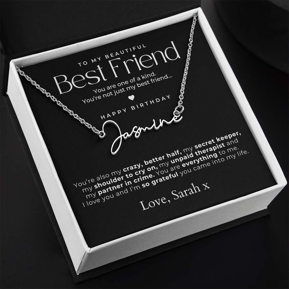 Name Necklace For Best Friend