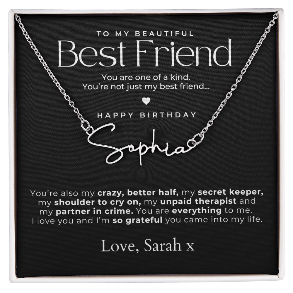 Name Necklace For Best Friend