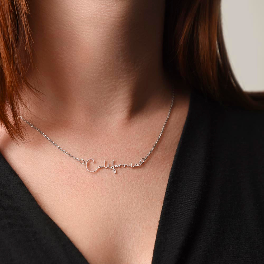 Signature Name Necklace Gift For Daughter