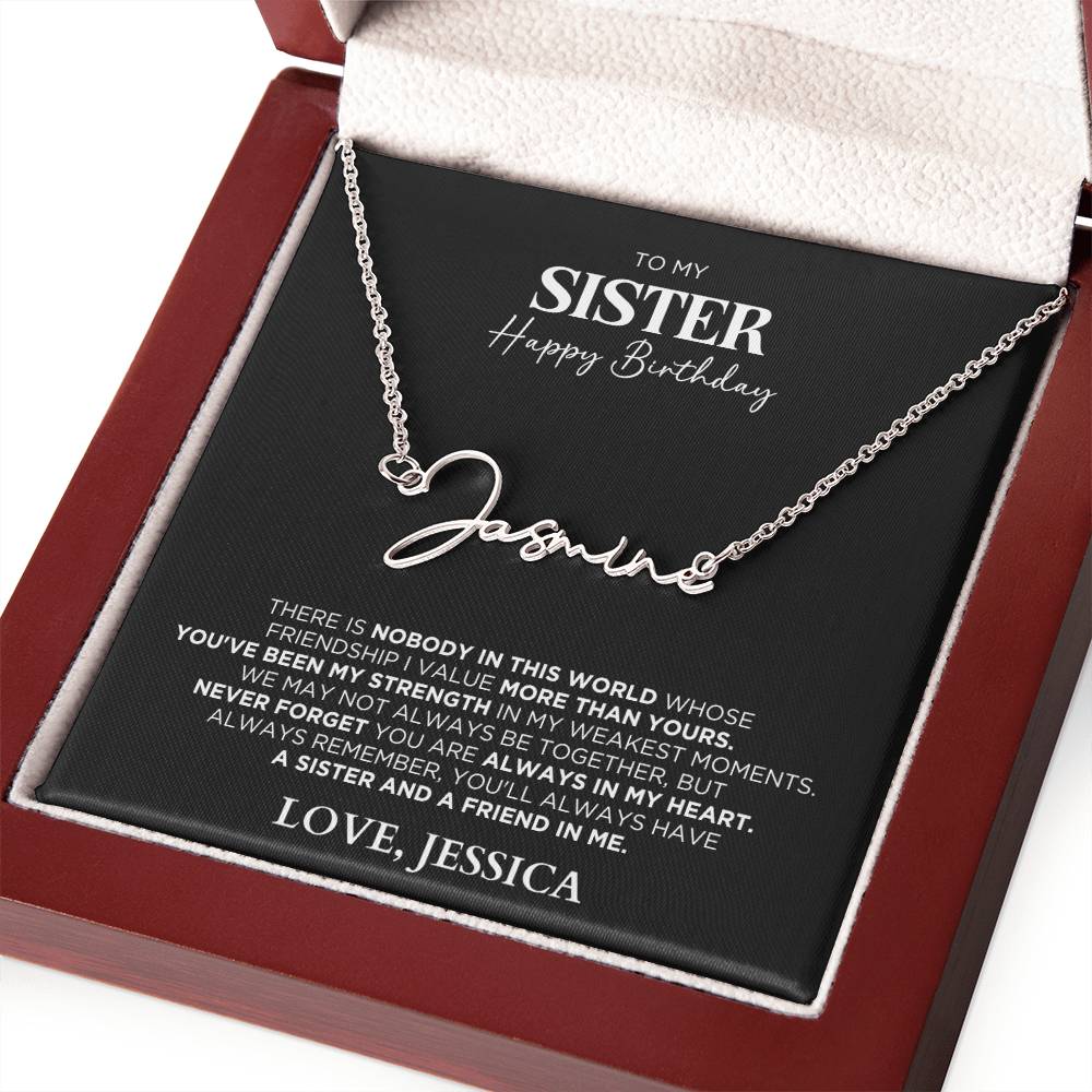 Personalized Name Necklace Gift For Sister - Birthday