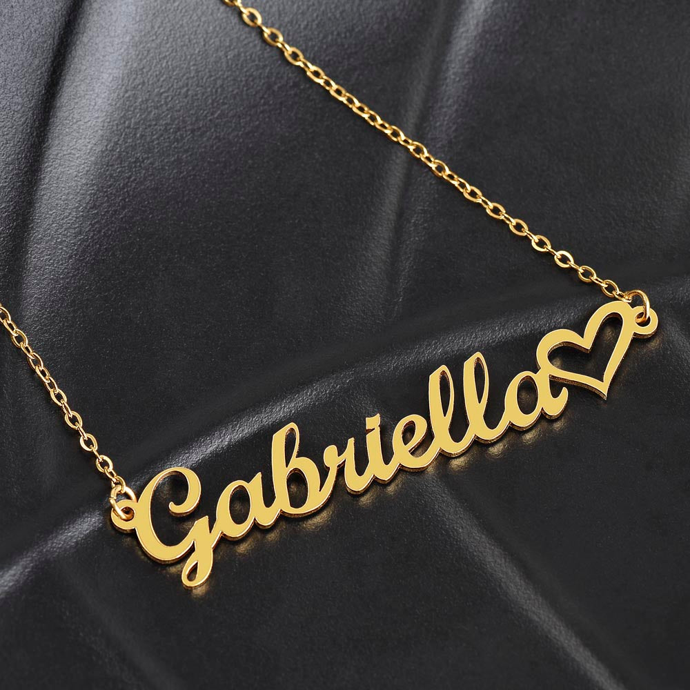 Gold Personalized Name Necklace For Granddaughters