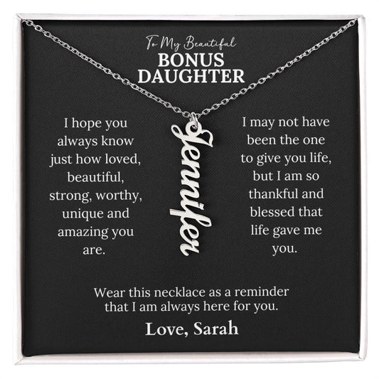 Personalized Name Necklace For Bonus Daughter