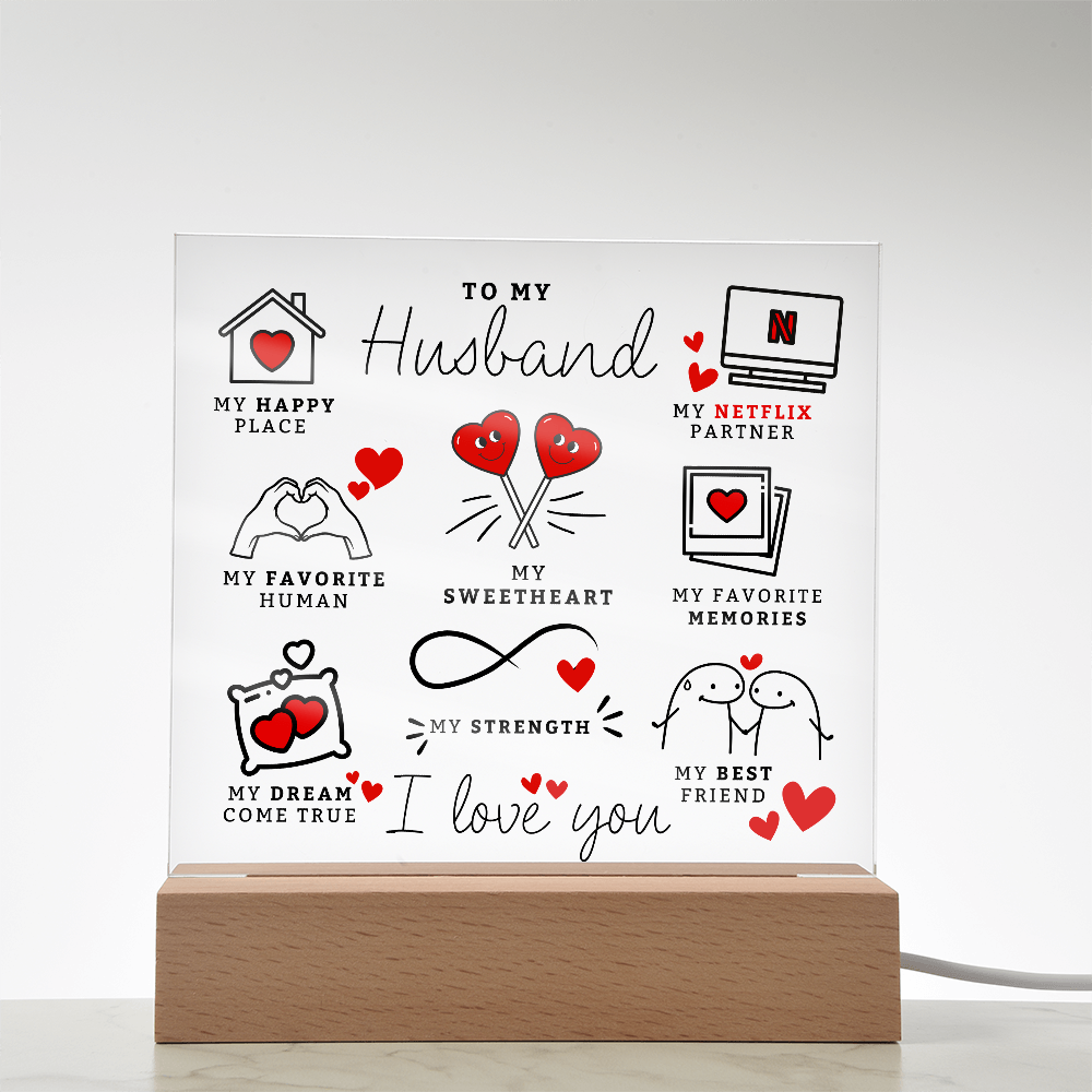 To My Husband Keepsake Plaque Gift