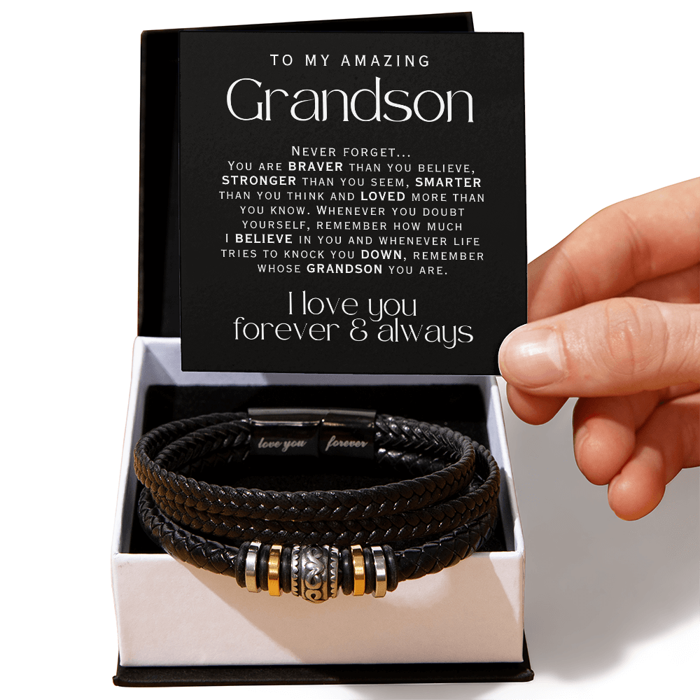 Bracelet + Message Gift For Amazing Grandson