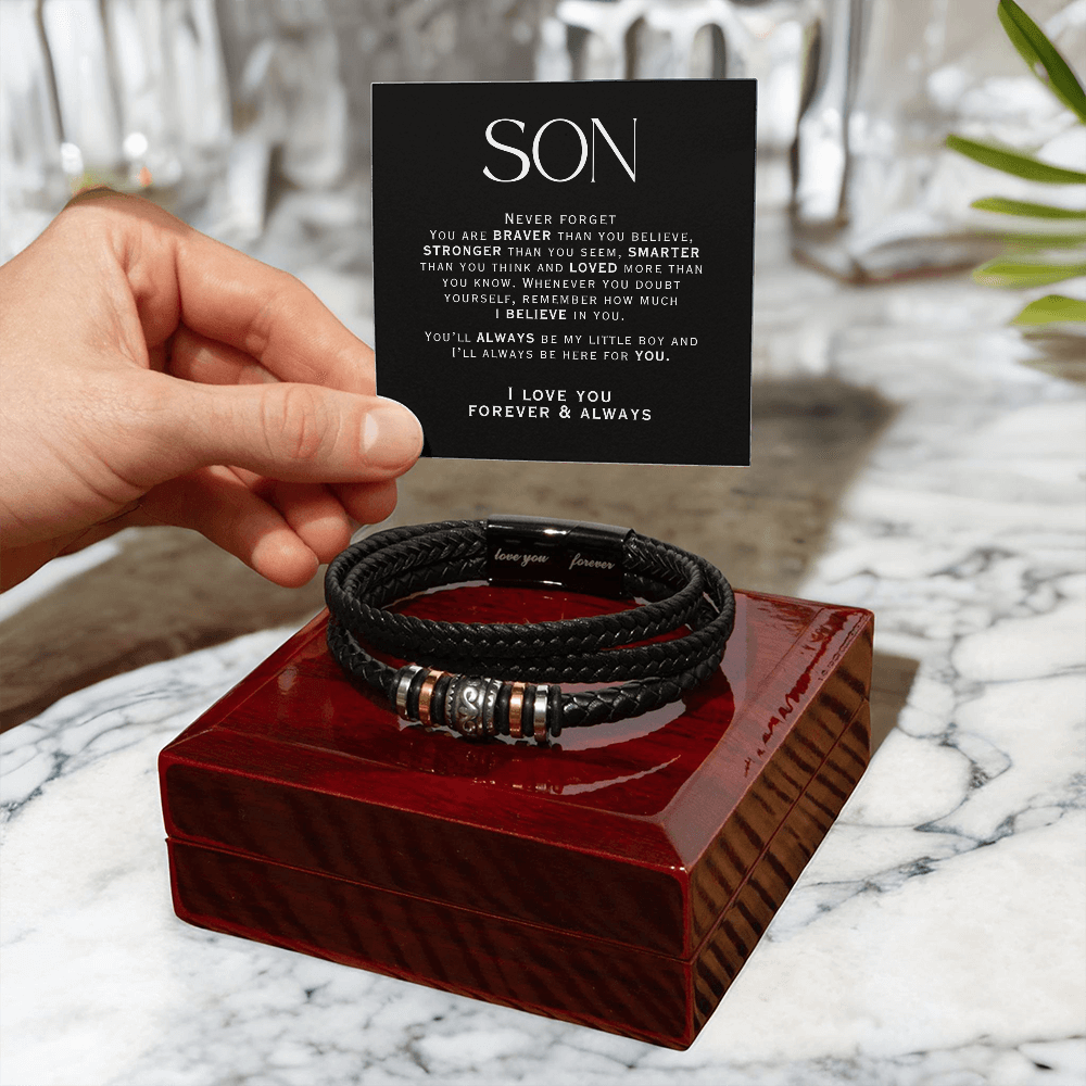 son bracelet gift in luxury gift box that lights up. 