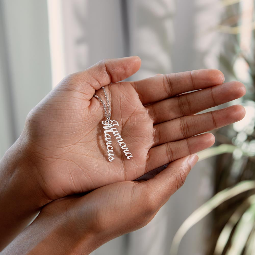 Personalized Name Necklace For Mom + Message Card