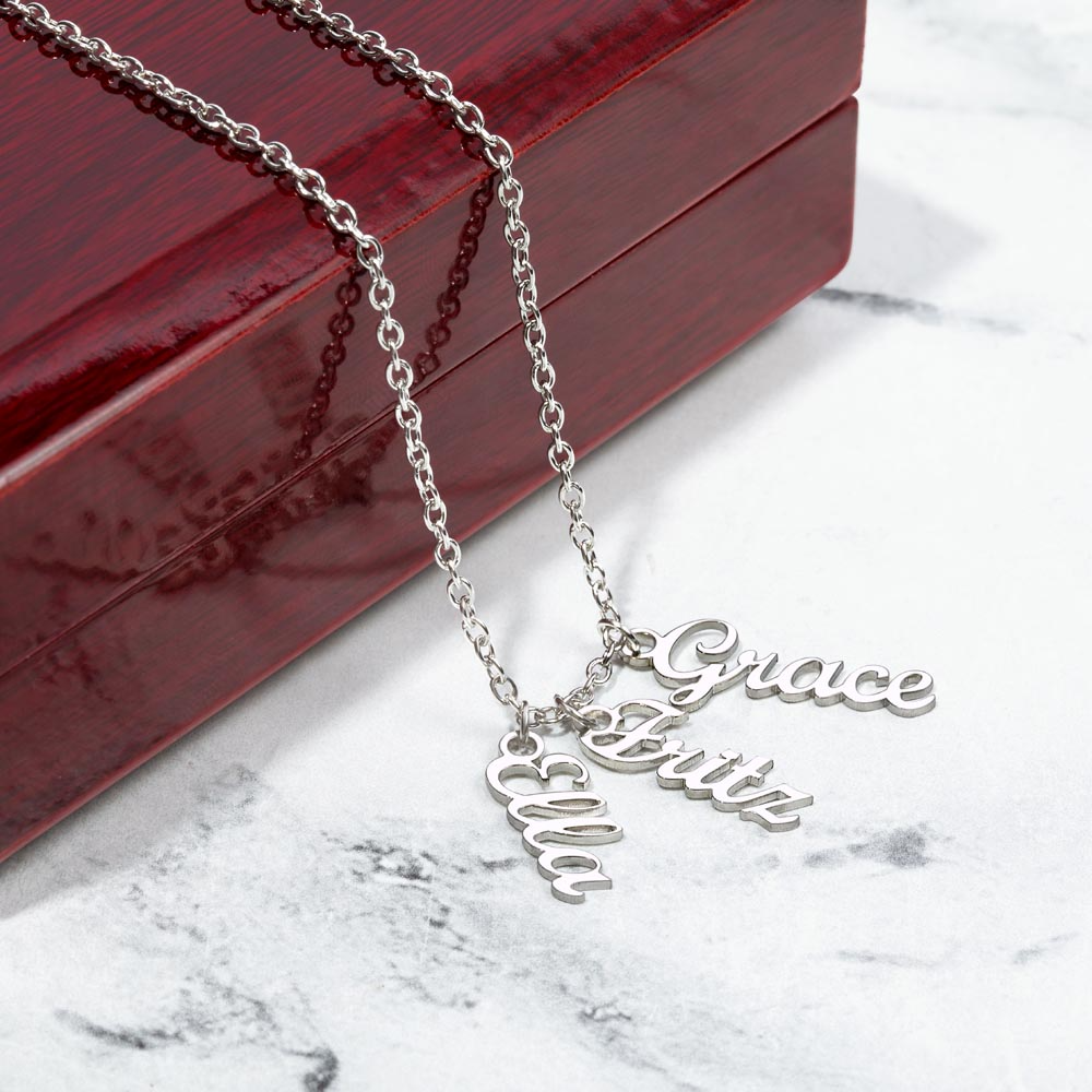 Personalized Multi Name Necklace - To Mom