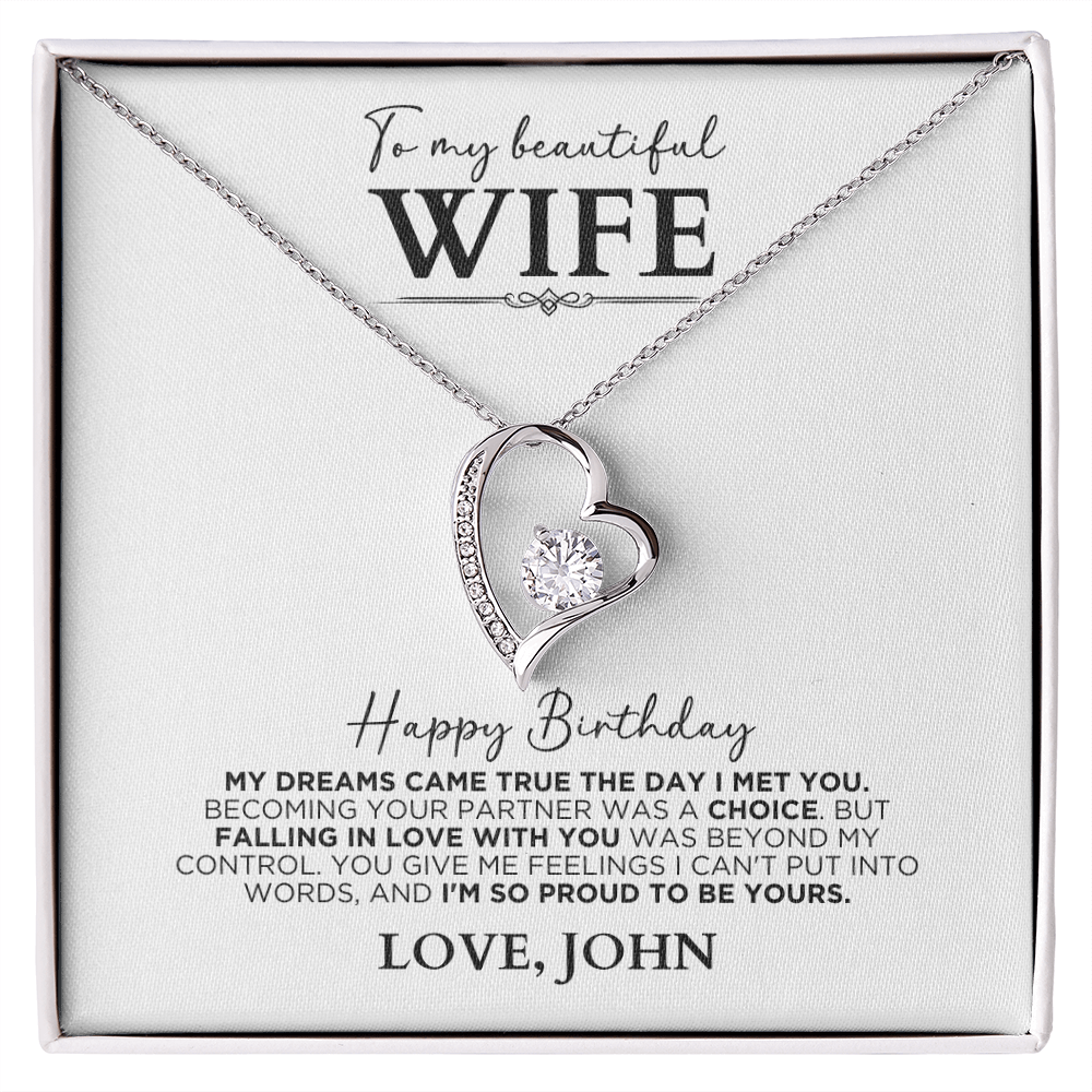 Forever Love Necklace To My Beautiful Wife - Birthday Gift