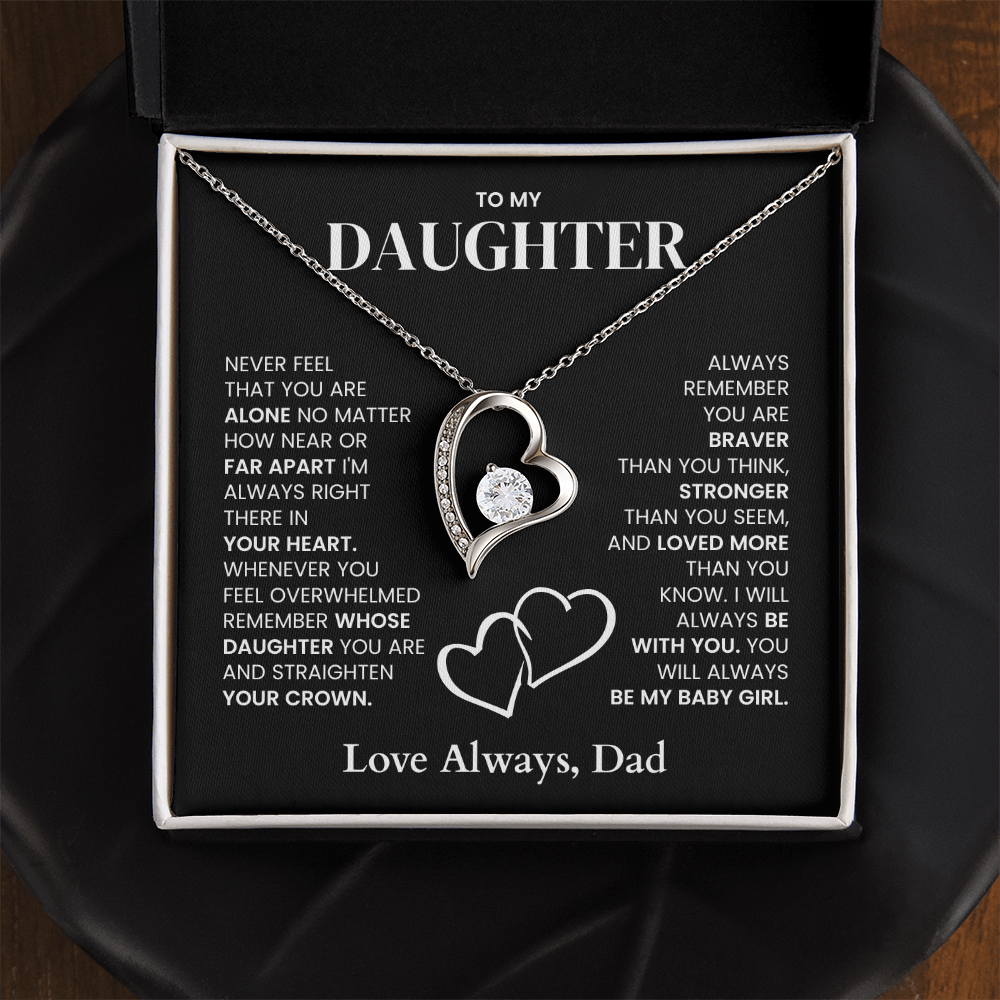 To my daughter necklace gift set for birthday