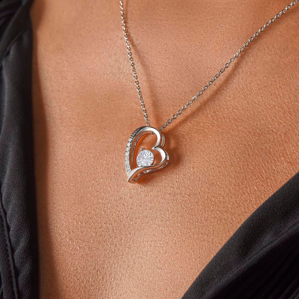 To My Beautiful Wife - Forever Person - Heart Necklace