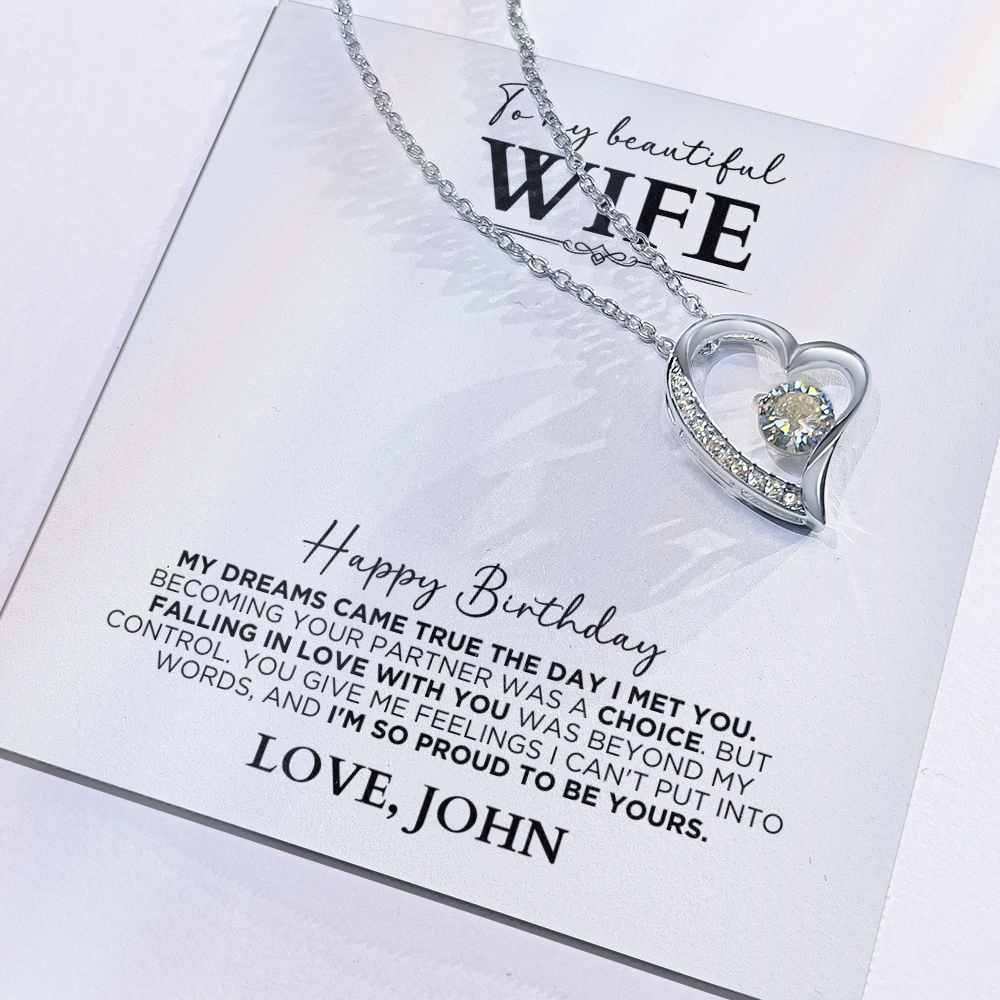 Forever Love Necklace To My Beautiful Wife - Birthday Gift