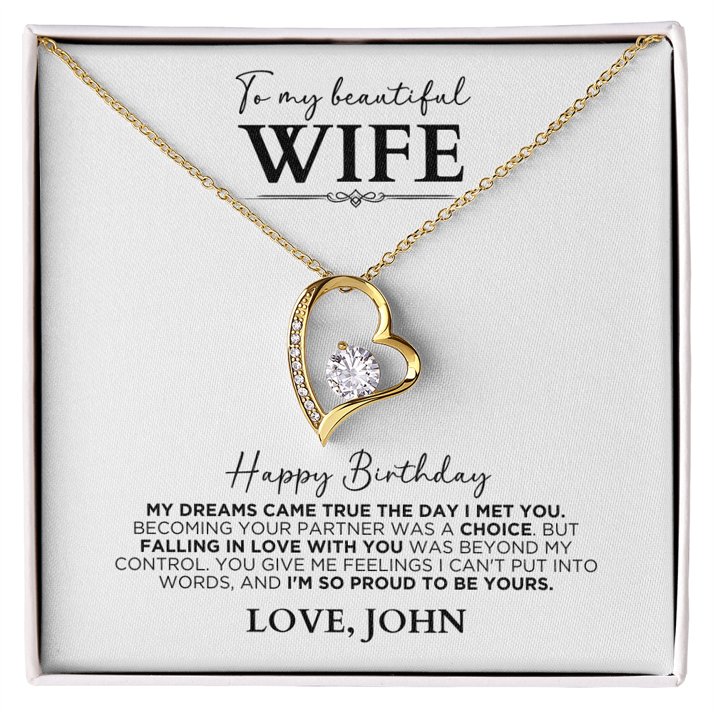 Forever Love Necklace To My Beautiful Wife - Birthday Gift