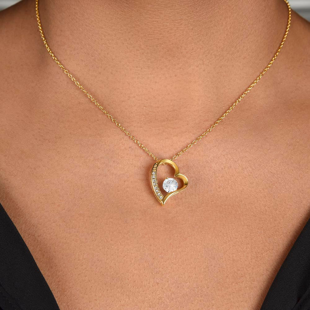 Gold Heart Necklace For Fiancée