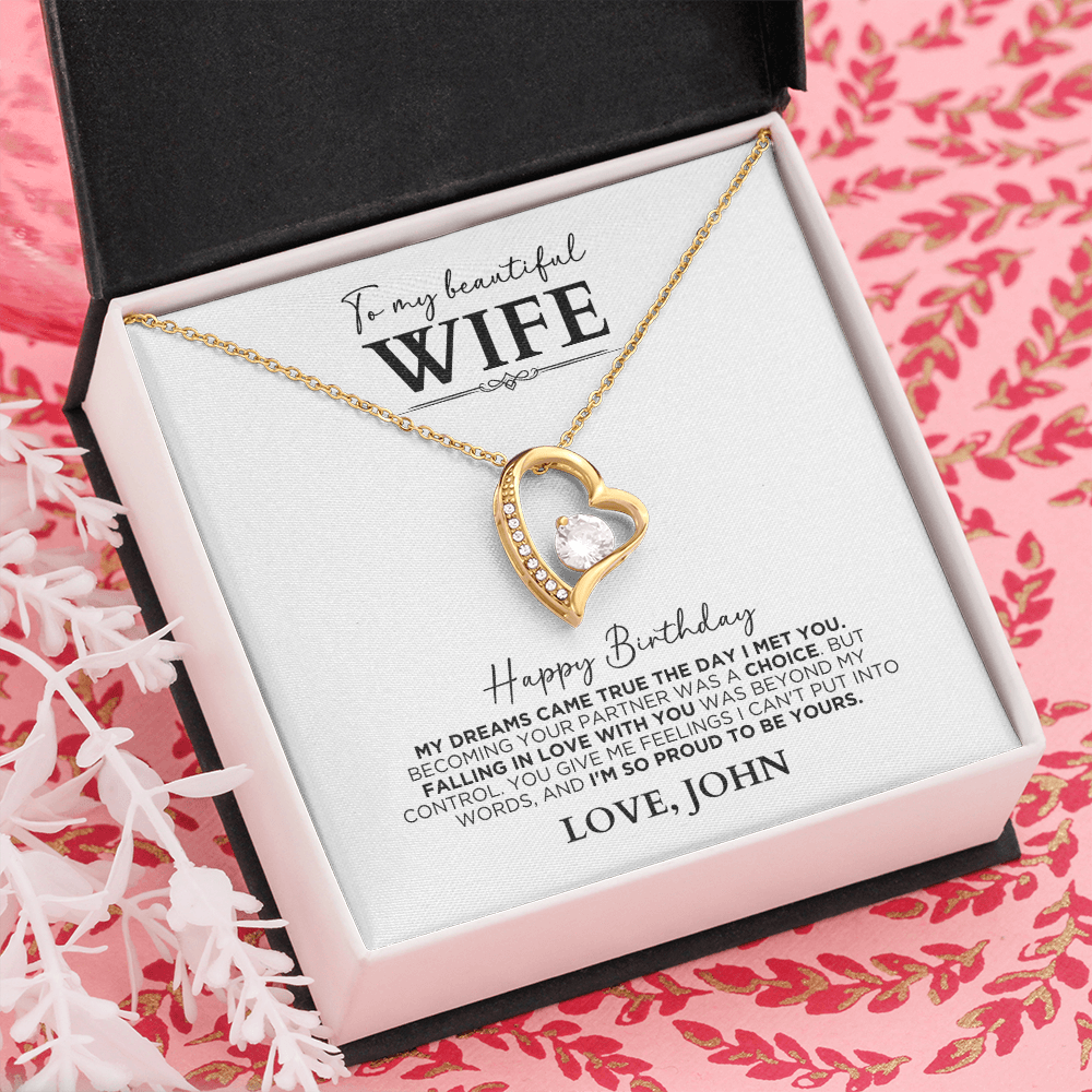 Forever Love Necklace To My Beautiful Wife - Birthday Gift