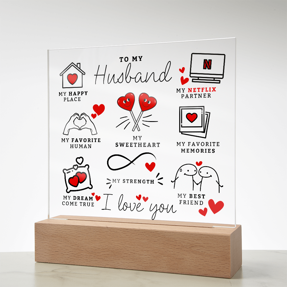 To My Husband Keepsake Plaque Gift