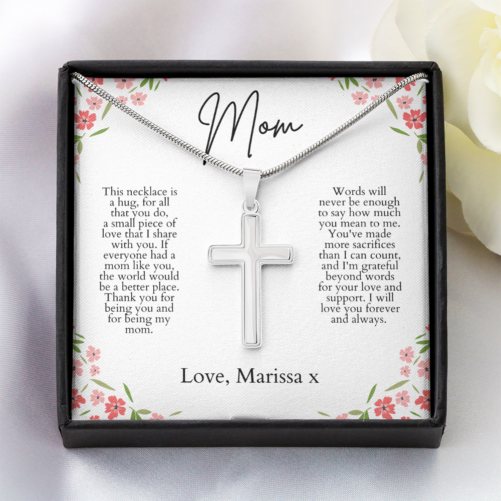 Artisan Cross Necklace Gift For Mom