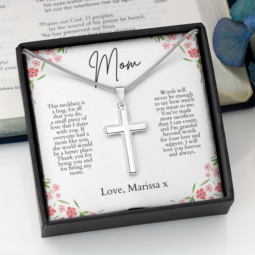 Artisan Cross Necklace Gift For Mom