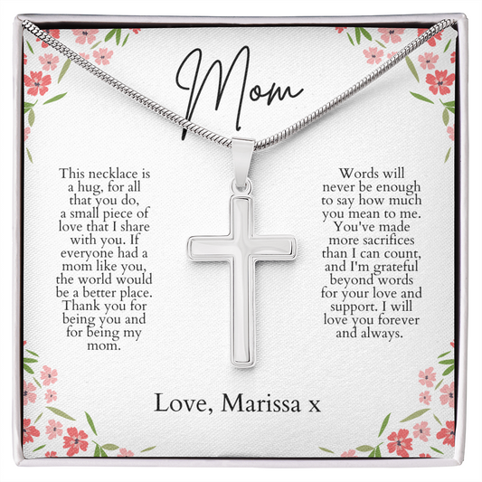 Artisan Cross Necklace Gift For Mom