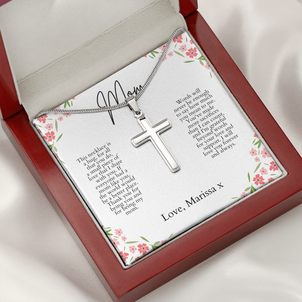 Artisan Cross Necklace Gift For Mom