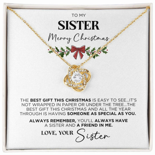 Christmas Necklace Gift For Sister - Merry Christmas - The Outlander Gifts