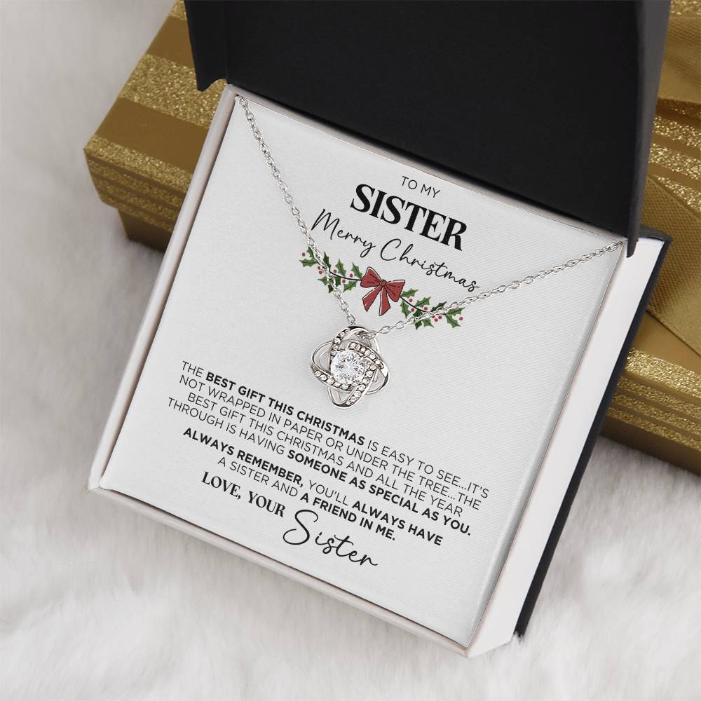 Christmas Necklace Gift For Sister - Merry Christmas - The Outlander Gifts