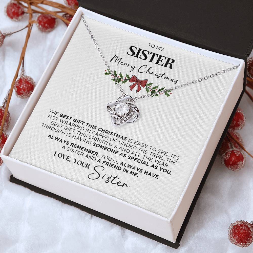 Christmas Necklace Gift For Sister - Merry Christmas - The Outlander Gifts