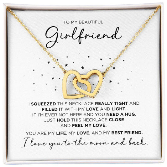 To My Beautiful Girlfriend Hearts Necklace - The Outlander Gifts