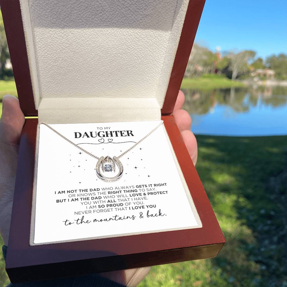 To My Daughter Dad Necklace Gift - The Outlander Gifts