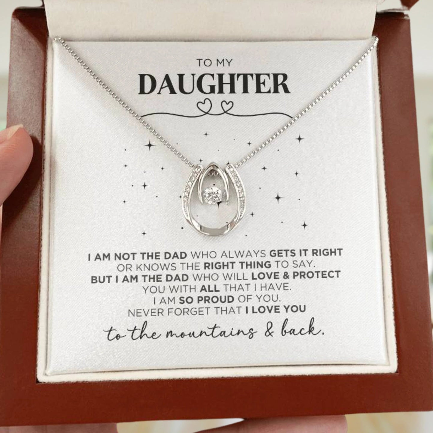 To My Daughter Dad Necklace Gift - The Outlander Gifts