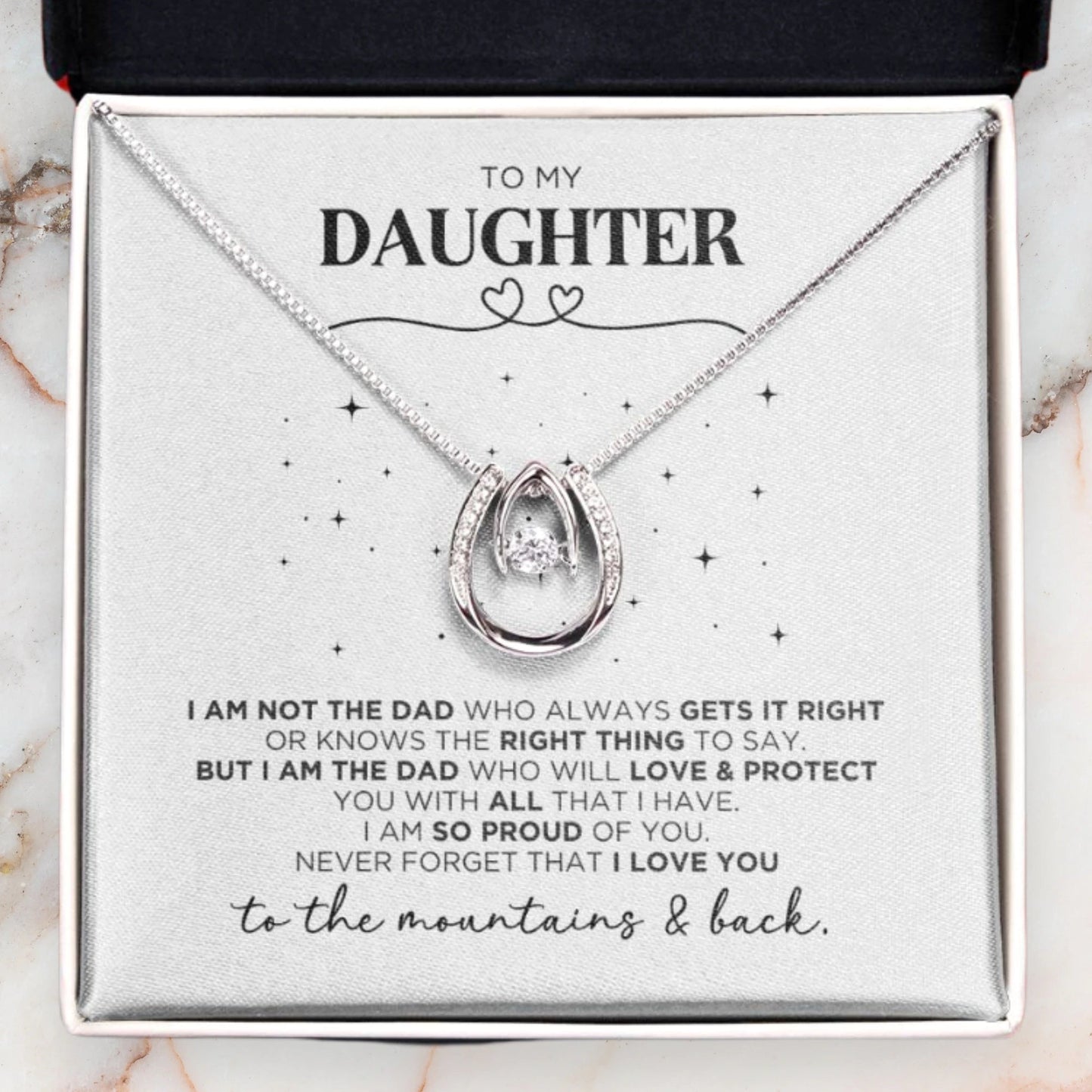 To My Daughter Dad Necklace Gift - The Outlander Gifts