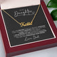 To My Daughter Love Dad Personalized Name Necklace Gift - The Outlander Gifts