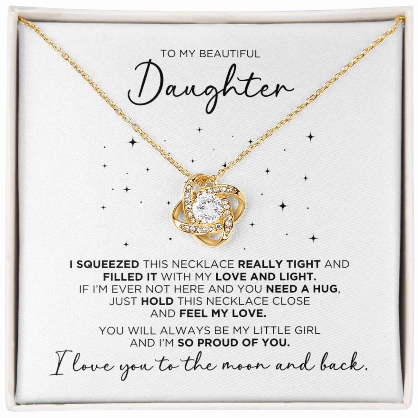 To My Daughter Proud Necklace Gift - The Outlander Gifts