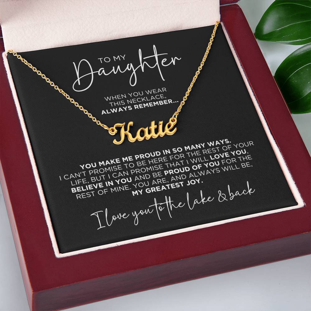 To My Daughter Proud Personalized Name Necklace Gift - The Outlander Gifts