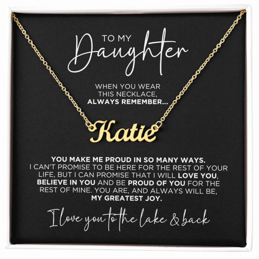 To My Daughter Proud Personalized Name Necklace Gift - The Outlander Gifts